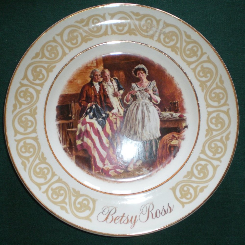 Betsy Ross Patriot Flagmaker Collector’s Plate AVON PRODUCTS by Enoch Wedgwood